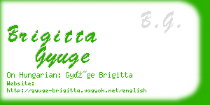 brigitta gyuge business card